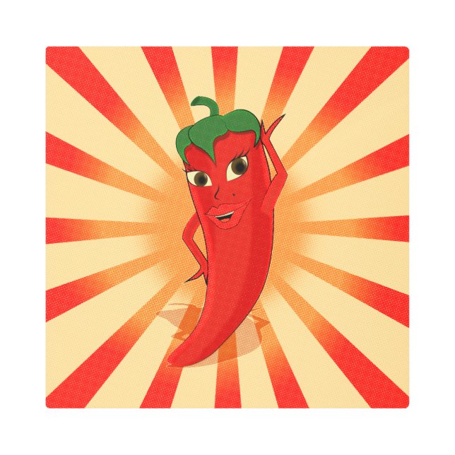 Media impresión de tonos Red Pepper Diva (Anverso)