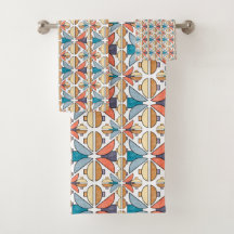 Media luna en Coral y Verde azulado