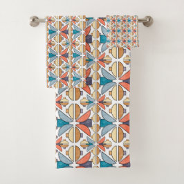 Media luna en Coral y Verde azulado