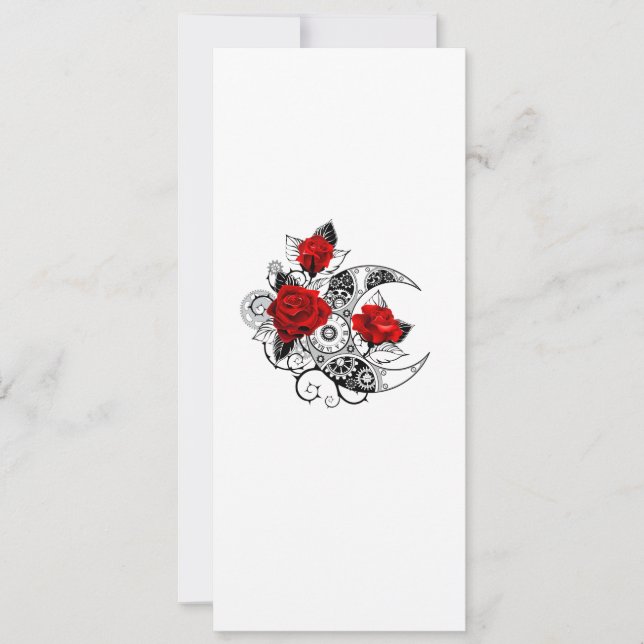 Media luna mecánica con rosas rojas (Anverso)