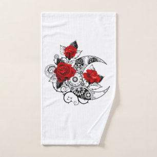 Media luna mecánica con rosas rojas
