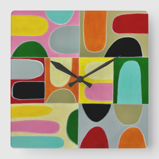 Media mente 4 reloj de pared (Anverso)