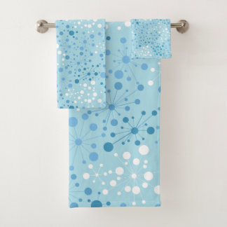 Mediados de siglo azules y blancos Starbursts