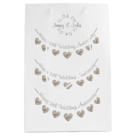 Mediana 13.º Boda Aniversario de la bolsa de regalo de cor