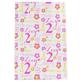 Mediana 2.ª bolsa de regalo de nombre personalizado amaril