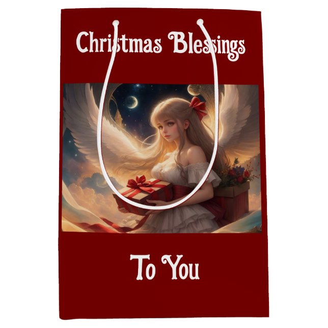 Mediana Ángel Encantador Con Bolsa De Regalo (Anverso)