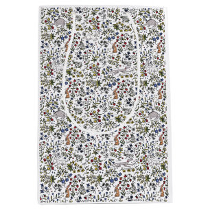 Mediana Animales medievales mille fleurs bolsa de regalo b