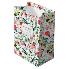 Mediana Aves y flores | Bolsa de regalo