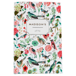 Mediana Aves y flores | Bolsa de regalo