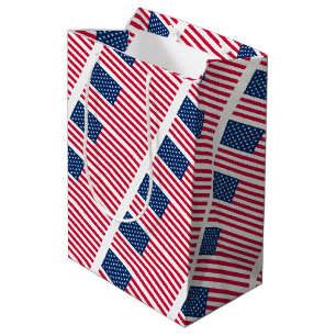 Mediana Bandera Patriótica Americana Bolsa de Regalo Estad