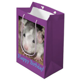 Mediana bebé husky Dumbo rata Bolsa de regalo de cumpleaño