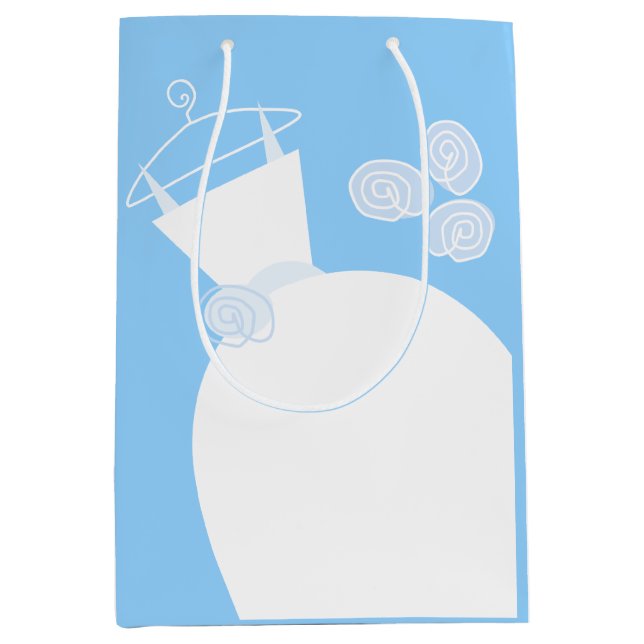 Mediana Boda Gown Blue bolsa de regalo medio (Anverso)
