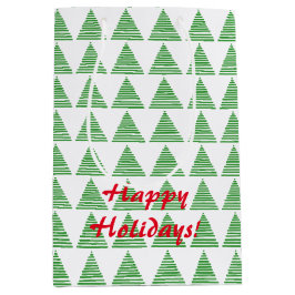 Mediana Bolsa de regalo - Árboles de Navidad estilizados