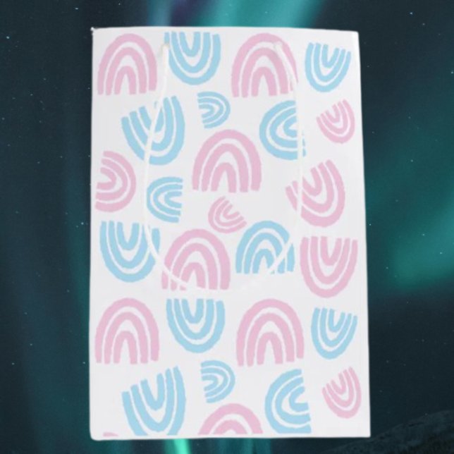 Mediana Bolsa de regalo arcoíris pastel Orgullo Trans (Subido por el creador)