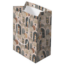 Bolsa de regalo Arcos Boho Modernos en Rosa Beige,