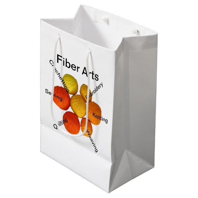 Mediana Bolsa de regalo - Artes de fibra (Angulo Anverso)
