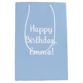 Mediana Bolsa de regalo azul francesa personalizada