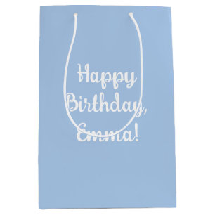 Mediana Bolsa de regalo azul francesa personalizada