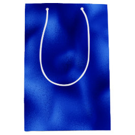 Mediana Bolsa de regalo azul real de Hanukkah con papel de