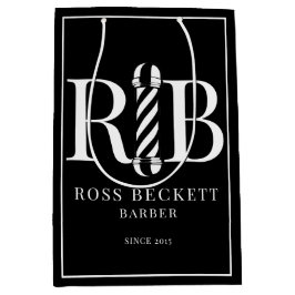 Mediana Bolsa de regalo blanca de la peluquería moderna