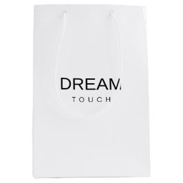 Mediana Bolsa de regalo blanca personalizada para branding