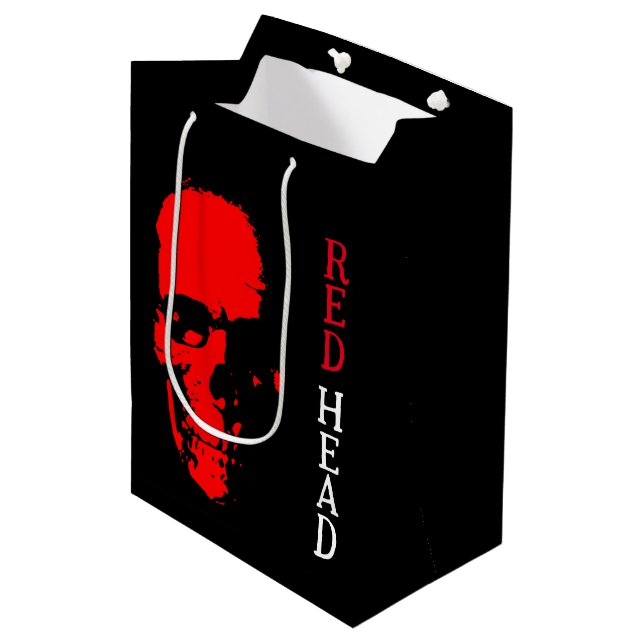 Mediana Bolsa de regalo Cabeza Roja (Angulo Anverso)