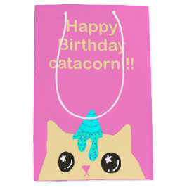 Mediana Bolsa de regalo Catacorn (cumpleaños)
