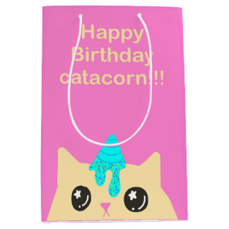 Mediana Bolsa de regalo Catacorn (cumpleaños)