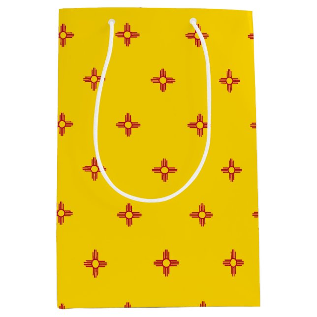 Mediana Bolsa de regalo con bandera de Nuevo México, Estad (Anverso)