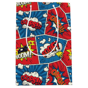 Mediana Bolsa de regalo con bocadillo de diálogo de cómic