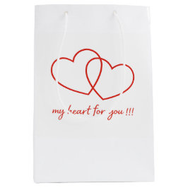 Mediana Bolsa de regalo con corazón
