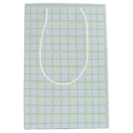 Mediana Bolsa de regalo con cuadros azul pálido | Minimali
