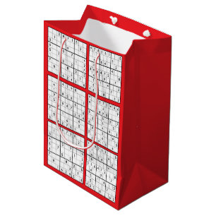 Mediana Bolsa de regalo con diseño de rompecabezas de Sudo