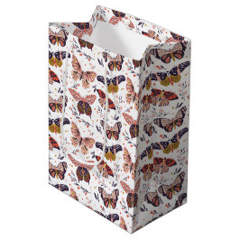 Mediana Bolsa de regalo con estampado de mariposa