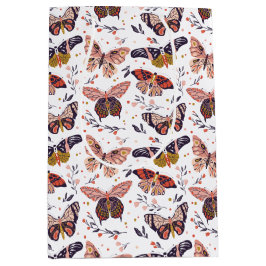 Mediana Bolsa de regalo con estampado de mariposa