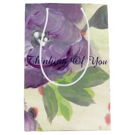 Mediana Bolsa de regalo con flores moradas