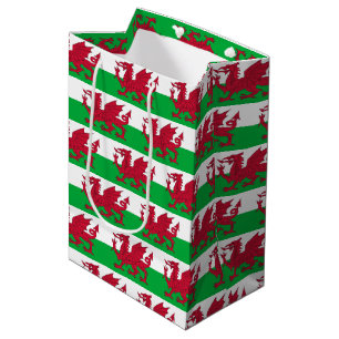 Mediana Bolsa de regalo con la bandera de Gales