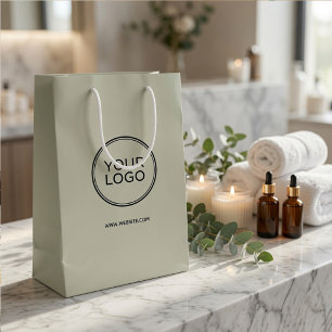 Mediana Bolsa de regalo con logotipo personalizado Lujo