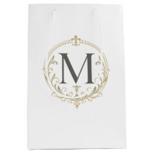 bolsa de regalo con monograma vintage