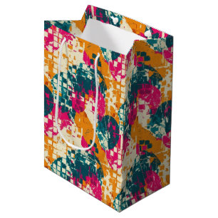 Mediana Bolsa de regalo con patrón abstracto geométrico au