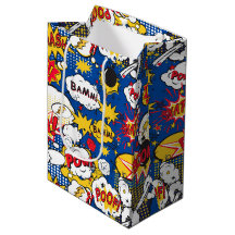 Bolsa de regalo con patrón de cómic