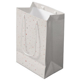 Mediana Bolsa de regalo con patrón de corazones suaves