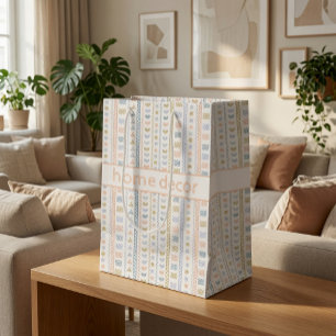 Mediana Bolsa de regalo con patrón geométrico tribal perso