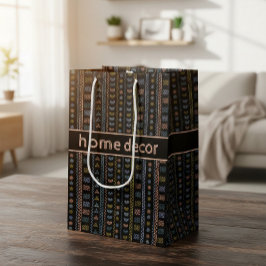 Mediana Bolsa de regalo con patrón geométrico tribal perso