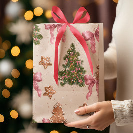 Mediana Bolsa de regalo con patrón navideño elegante