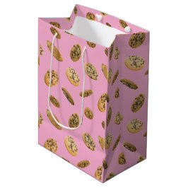 Mediana Bolsa de regalo con patrón realista de galletas