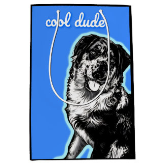 Mediana Bolsa de regalo Cool Dude Australian Shephard