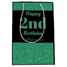Bolsa de regalo de 2º cumpleaños personalizada y e