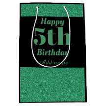 Bolsa de regalo de 5 cumpleaños personalizada y el