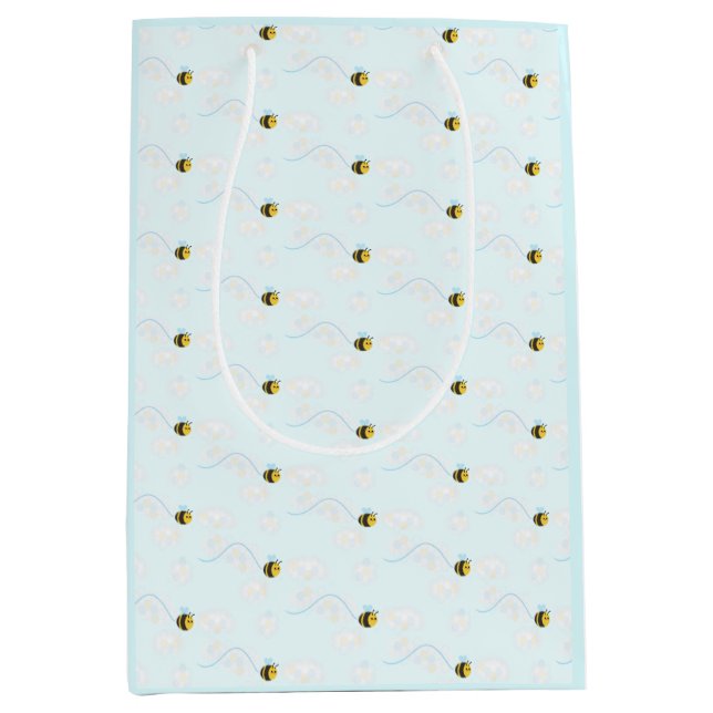 Mediana Bolsa de regalo de abejas alegres (Anverso)